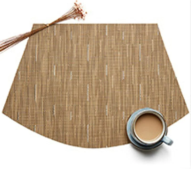 Besuche den Epinki-Store Epinki Tischset Weihnachten Abwischbar Sektor, 2er Set 45x30CM Platzdeckchen Zum Geburtstag Sektor Einfarbig Hitzebeständige aus PVC, Tisch-Sets Hell Braun für Speisetisch Platz-Matten — Küche & Haushalt