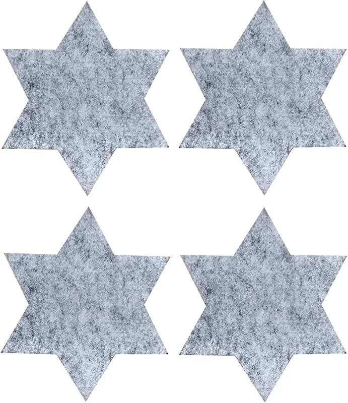 Besuche den Oblique Unique-Store Oblique-Unique® Filzuntersetzer in Sternenform 4er Pack - Dekorativ, robust und hochwertig - Weihnachten (Hellgrau) — Advent und Tisch