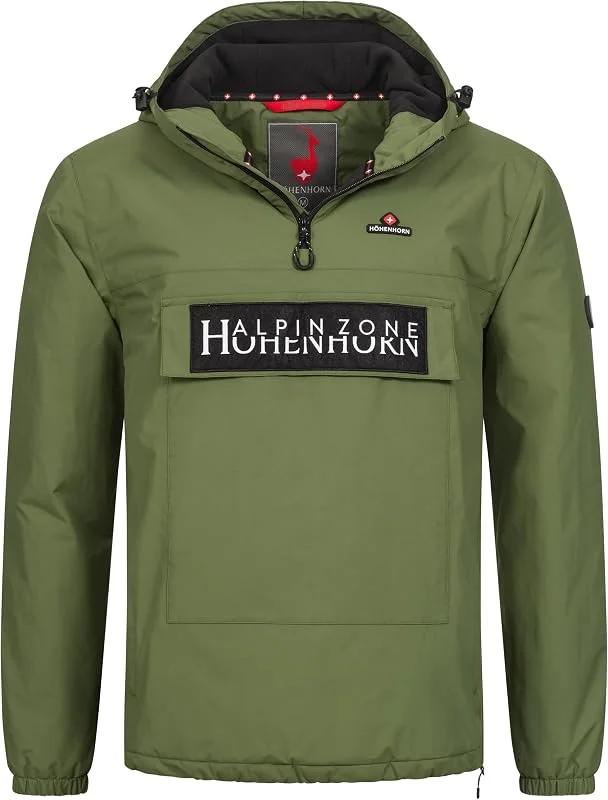 Besuche den Höhenhorn-Store Höhenhorn Allesso Herren Jacke mit Bauchtasche Windbreaker Gefüttert — Heizkleidung