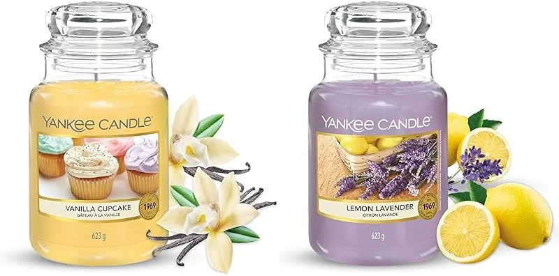 Besuche den Yankee Candle-Store Yankee Candle Duftkerze im großen Jar, Vanilla Cupcake, Brenndauer bis zu 150 Stunden & Duftkerze im großen Jar, Lemon Lavender, Brenndauer bis zu 150 Stunden — Kerzenlicht Abendessen