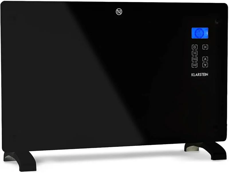 Besuche den Klarstein-Store Klarstein Elektroheizung, Konvektor-Heizung mit Bodenrollen, Mobile Elektroheizung Energiesparend, Leise Heizung Elektrisch, Standgerät Heizkörper Elektrisch mit Thermostat & App-Steuerung, 2000 W — Heizung Warmepumpe