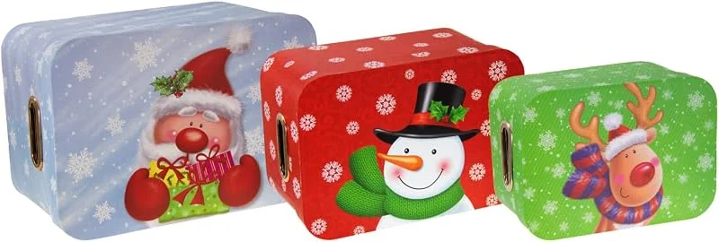 Besuche den Idena-Store Idena Geschenkboxen Set Weihnachten, 3 Stück — Geschenkverpackung