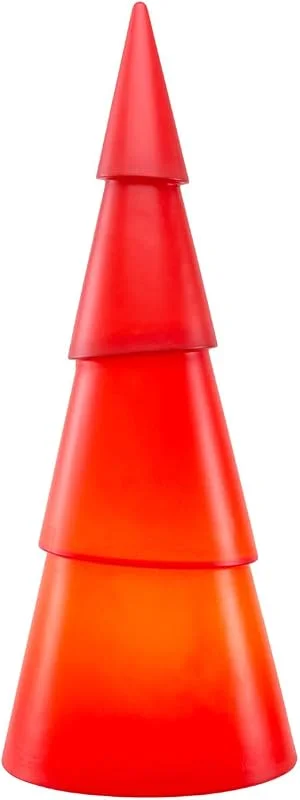 Besuche den 8 seasons-Store 8 seasons design Shining Tree 3D LED Weihnachtsbaum rund (75 cm, rot) E27 Fassung inkl. Leuchtmittel in warmweiß, beleuchteter Tannenbaum, Weihnachtsdeko, Winterdeko, für außen + innen — Weihnachtsbeleuchtung