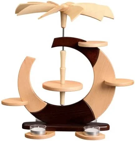 Besuche den Rudolphs Schatzkiste-Store Rudolphs Schatzkiste Designpyramide ohne Bestückung mit Teelichter HxLxB 36x35x27cm NEU Pyramide Minipyramide Holzpyramide Seiffen Erzgebirge Weihnachten Wärmespiel Lichter Figur Holz Flügel Ke — Weihnachtsdeko
