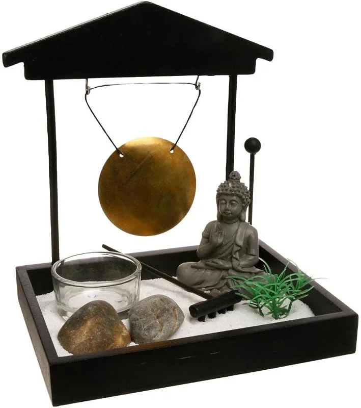 Besuche den ATMOSPHERA CREATEUR D'INTERIEUR-Store Devika Holz-Zen-Garten 15x12, schwarz — Kerzenlicht Abendessen