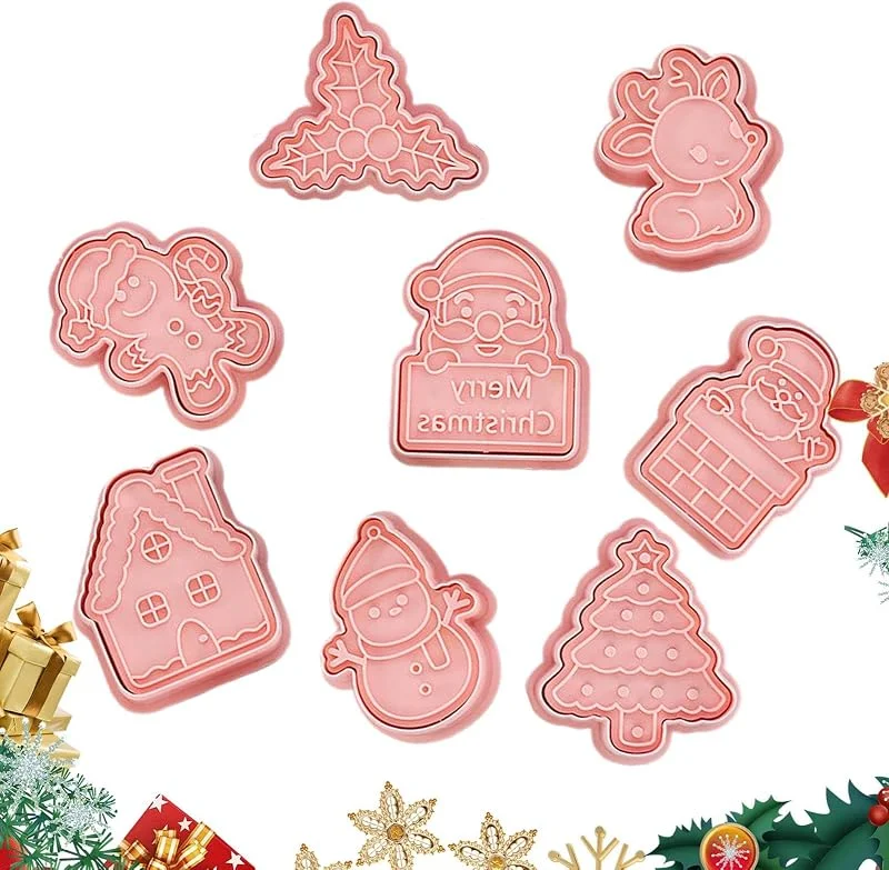 Marke: Generisch Weihnachts-Ausstechformen für Kinder, 8 Stück, glattes Fondant, Gebäck — Weihnachtskueche