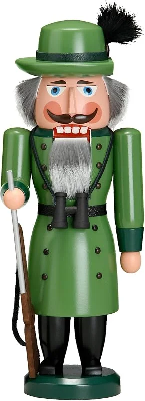 Besuche den Seiffener Volkskunst-Store Seiffener Volkskunst, Nussknackerfigur, Förster, Nussknacker Deko Figur aus Holz, Original Erzgebirgische Volkskunst, 11234, 37 cm — Weihnachtsdeko