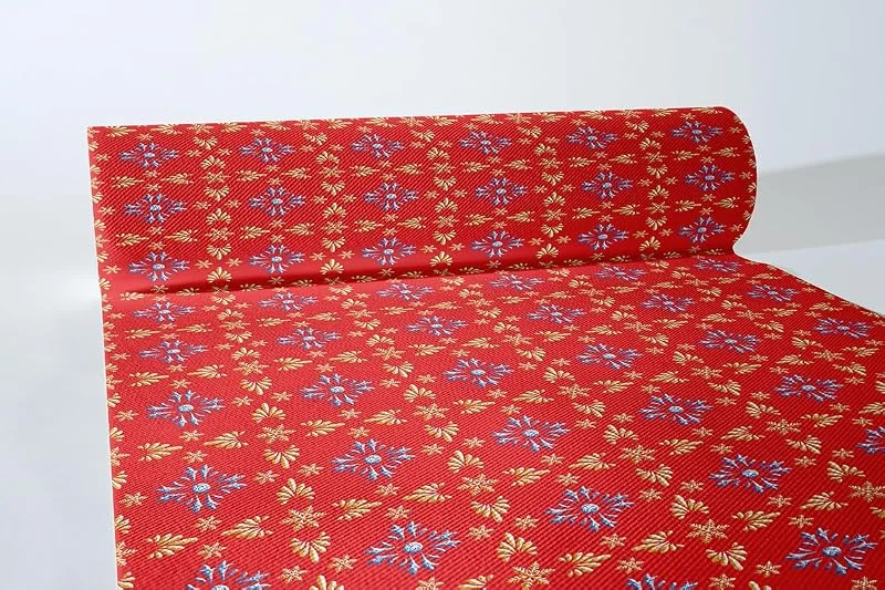 Besuche den Sovie HORECA-Store Sovie HORECA Weihnachtstischläufer Scarlett (Rot-Blau) aus Linclass® Airlaid, Einweg Tischläufer winterlich stoffähnlich, ideal für Advent & Weihnachten, 40 cm x 24 m, 1 Stück — Küche & Haushalt