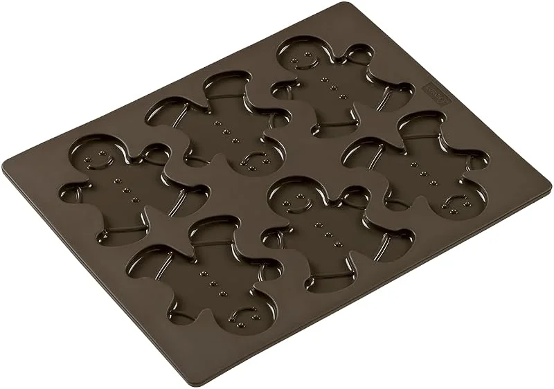 Besuche den Lurch-Store Lurch 65014 FlexiForm Keksform Lebkuchenmann, Backform für 6 Kekse aus 100% BPA-freiem Platin Silikon, braun — Weihnachtskueche