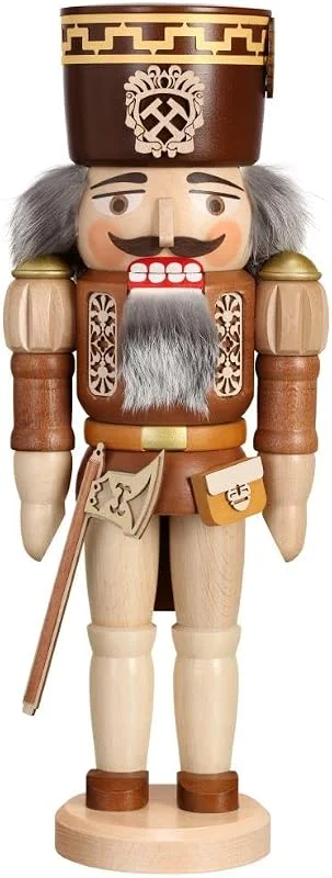 Marke: Zeidler Nussknacker Bergmann 38cm - feines Naturholz - Handarbeit aus dem Erzgebirge — Weihnachtsdeko