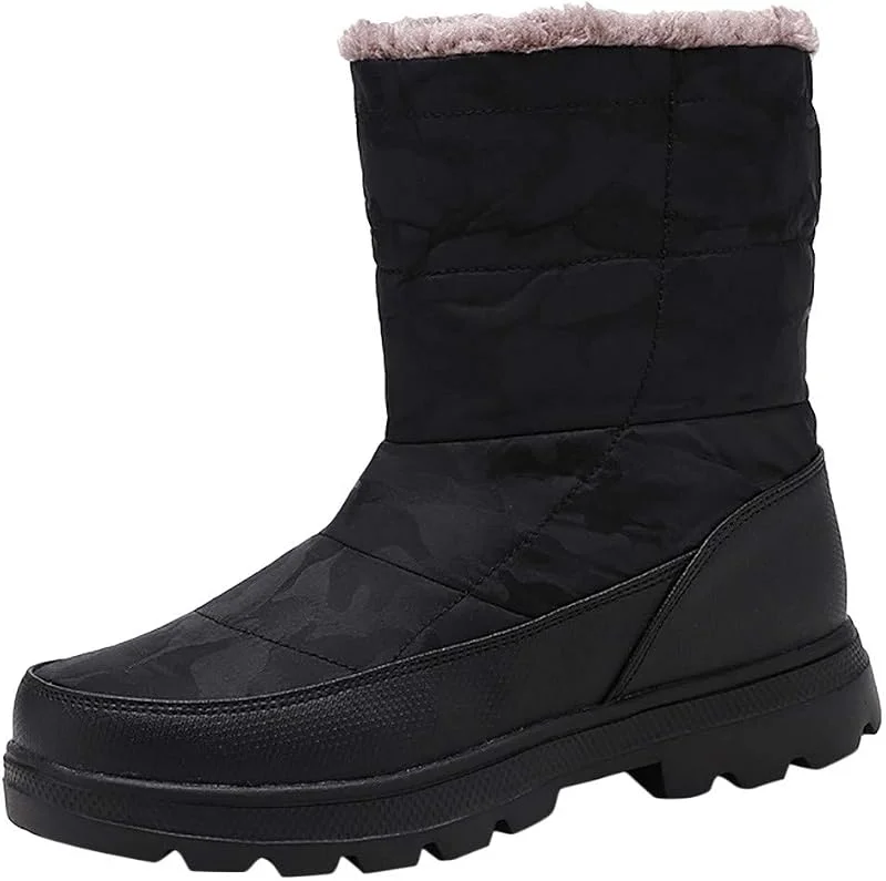 Marke: Yowablo Winterstiefel Herren, Damen Warme Winterschuhe Wanderschuhe Plus Velvet Camouflage Schneebaumwollstiefel — Heizkleidung