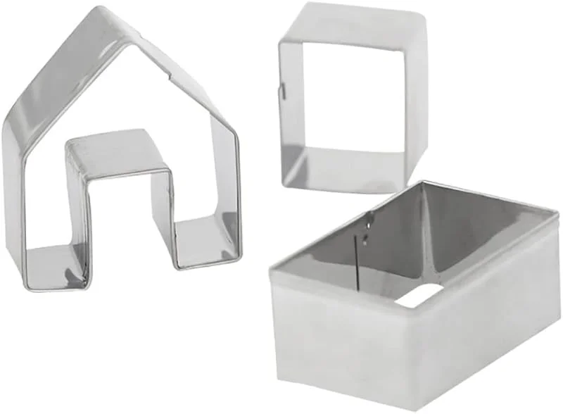 Marke: SunaOmni 3pcs Lebkuchenhaus-ausstecher Lebkuchen-ausstecher-set Backen Sie Ihr Eigenes Kleines Lebkuchenhaus-kit Kleine Kekse Weihnachtshaus-backform Mini-lebkuchenhaus-ausstecher — Weihnachtskueche
