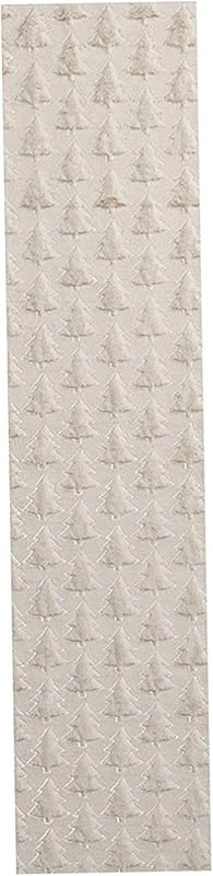 Marke: Wedhapy 13x72 Zoll Weihnachts-Tischläufer weiches Plüsch-Baummuster Beige — Küche & Haushalt