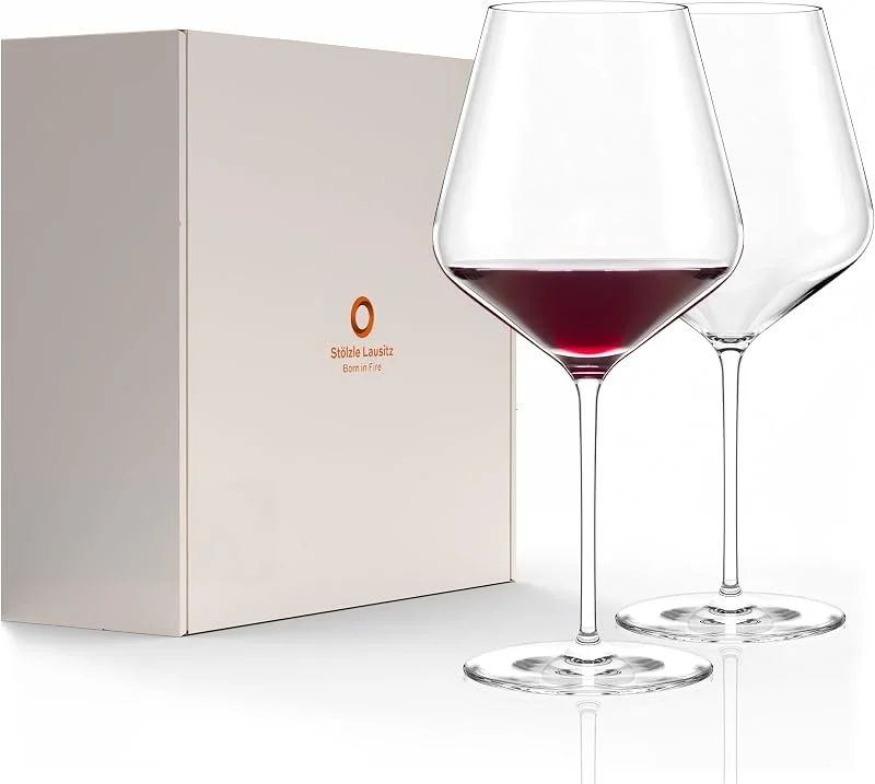 Besuche den Stölzle Lausitz-Store Stölzle Lausitz Starlight Burgunderkelche Rotweingläser 820 ml, 2er-Set — Wein und Festtafel