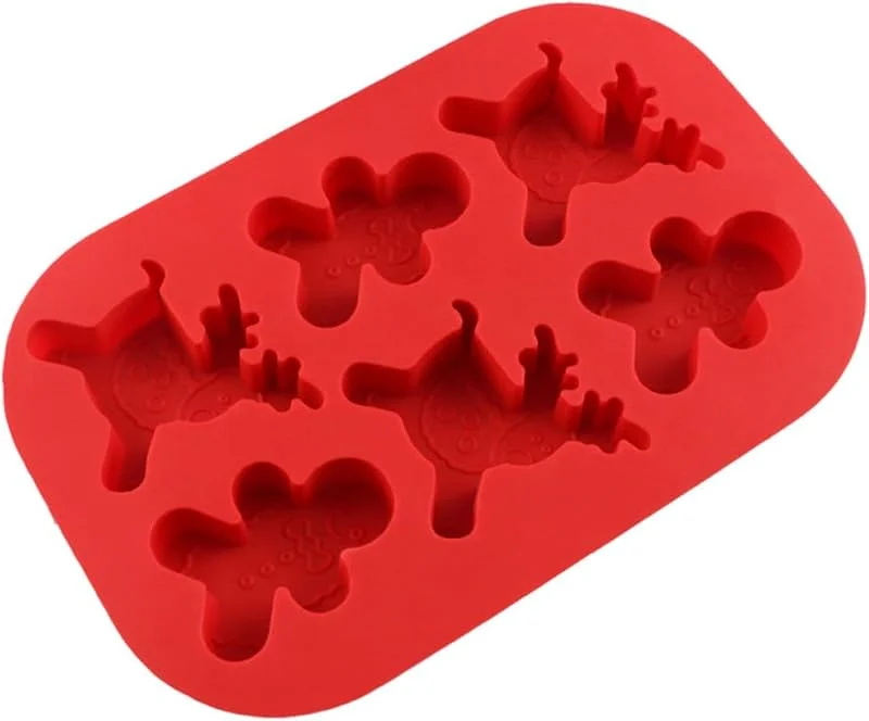 Marke: BESTOYARD Lebkuchen Backform Silikon für Weihnachten, 6 Stück Rot, Selbstgemacht — Weihnachtskueche