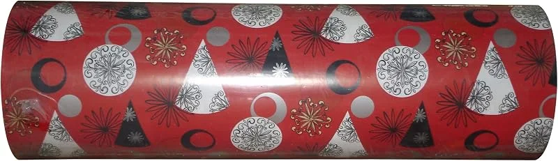 Woerner Geschenkpapier Weihnachten Kupferberg rot Rolle 250m x 50cm — Geschenkverpackung