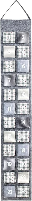 Besuche den HEITMANN DECO-Store Heitmann Deco Adventskalender aus Filz zum Aufhängen – Grau, Beige & Weiß – 24 Türchen zum Selbstbefüllen, dekorativer Stoffkalender für Wand & Tür — Advent und Tisch