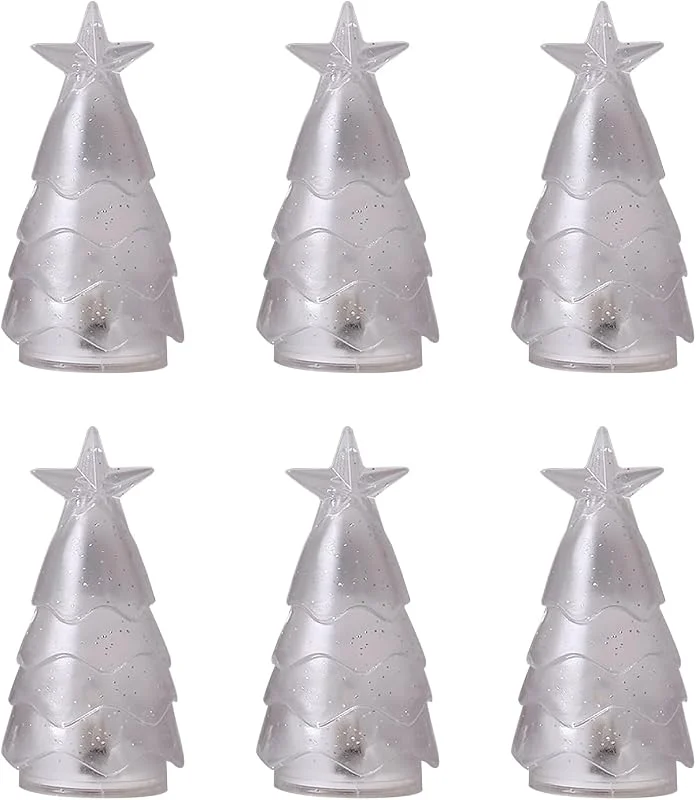 Marke: Wiffe Mit 6 Weihnachtsbaum Kerzenlichtern, ideal für eine warme Atmosphäre während der Feiertage Flammenlose Kerze Haushalt — Weihnachtsbeleuchtung