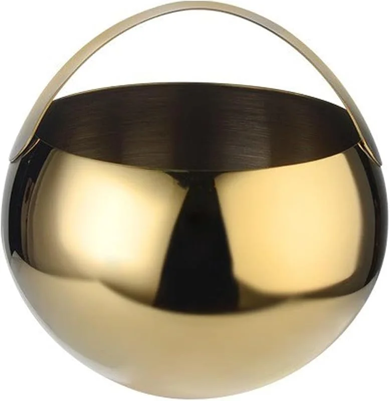 Marke: Lijiaxiuyc-101 eiskübel mit Griff, Edelstahlkühler for Cocktailbars, Partys, Barzubehör und Serviergeschirr, Heimbar und Barwagen-Zubehör, golden, 2 l sektkübel — Küche & Haushalt