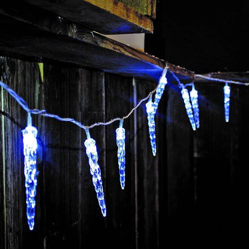 Besuche den hellum-Store hellum LED Lichtervorhang Eiszapfen außen, kaltweiß mit Trafo, 5, 85x0, 10m — Weihnachtsbeleuchtung