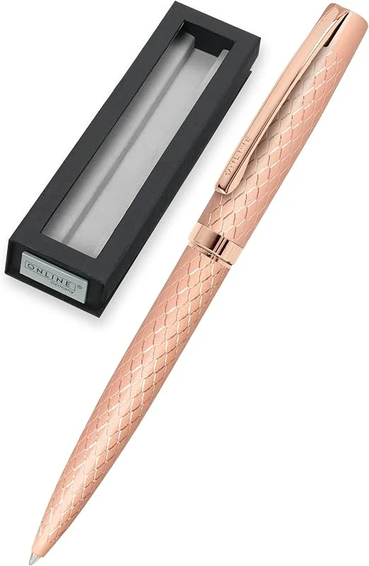 Besuche den Online-Store Online Kugelschreiber Eleganza Diamond Rosegold I hochwertiger Metall-Kuli I auswechselbare Großraummine I Metallclip I Schreibfarbe Schwarz dokumentenecht I inkl. Geschenkverpackung