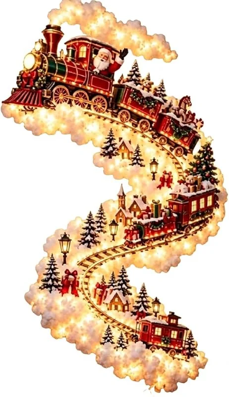 Marke: Lunovrans Christmas Magic Trail Wandleuchte LED – Schneefall Deko — Weihnachtsbeleuchtung