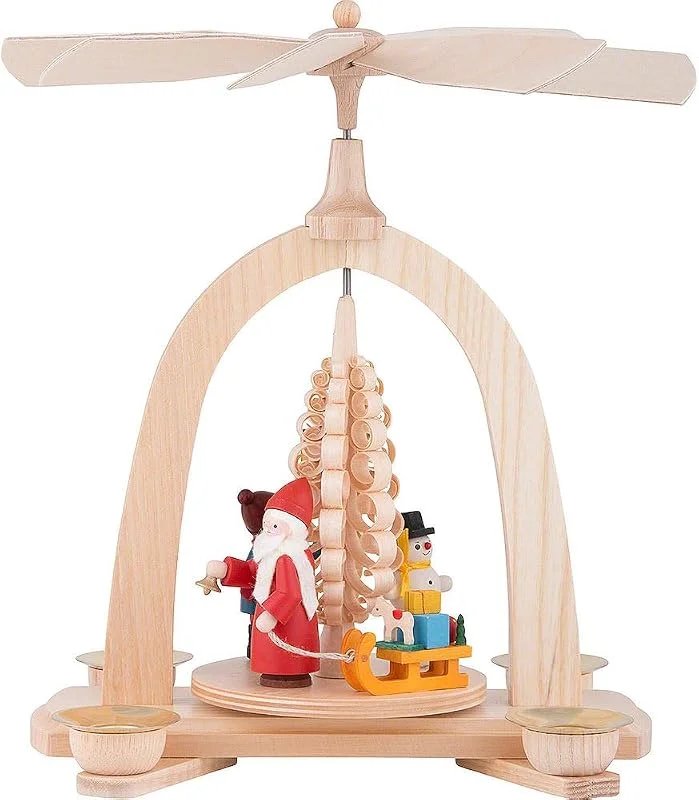 Marke: Theo Lorenz Weihnachtspyramide 1- stöckige Pyramide - Kinder Weihnacht - 23 cm - Original Erzgebirge — Weihnachtsdeko