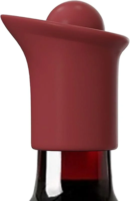 Marke: Generisch Weinstopper- und Ausgießer-Set Auslaufsicherer Silikon-Korkverschließer — Wein und Festtafel
