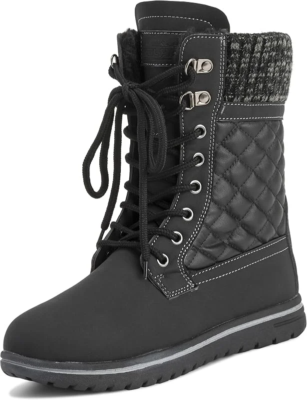 Besuche den Polar Boot-Store Polar Damen Winterstiefeletten – Wasserdicht, Strapazierfahig & Gefuttert – Knochelhoch mit Fleecefutter – Ideal fur Schnee, Wandern & Kaltes Wetter — Heizkleidung