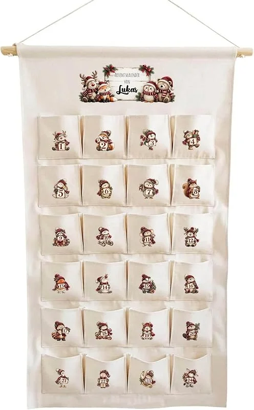 Besuche den LIEBTASTISCH-Store LIEBTASTISCH® Personalisierter Adventskalender zum selbst Befüllen - Kinder — Advent und Tisch