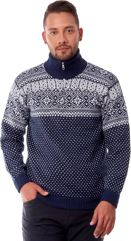 Besuche den INTI ALPACA-Store Norweger Alpaka Pullover für Herren - Weihnachtspullover — Weihnachtsmode