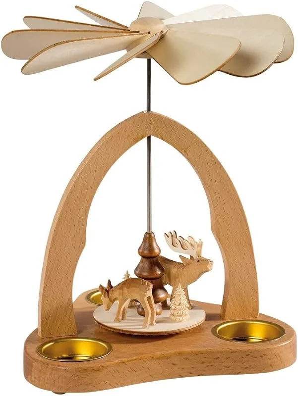 Besuche den Rudolphs Schatzkiste-Store Rudolphs Schatzkiste Tischpyramide Weihnachtsmann und Schneemann bunt HxØ 20x21cm NEU Weihnachtspyramide Schneemensch Holzpyramide Tischdekoration Dekoration Weihnachten Wärmespiel — Weihnachtsdeko