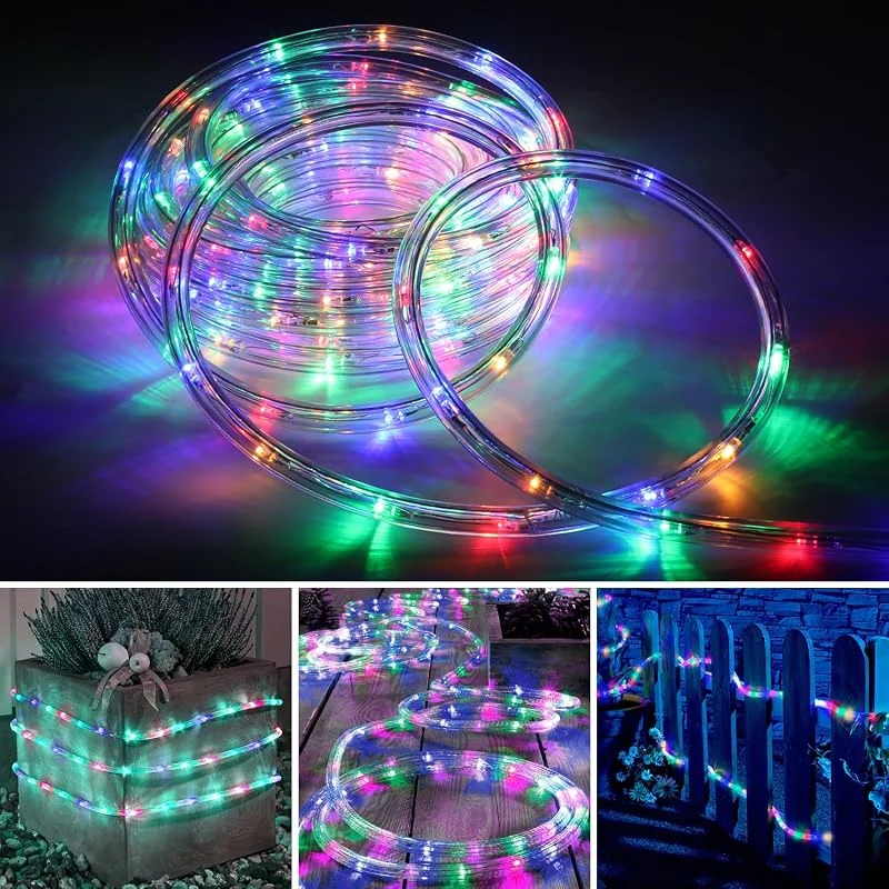 Besuche den Cecaylie-Store Lichterschlauch Lichtschlauch Lichterkette 50M LED-Lichtschlauch 1200 LEDs mit Timer und 8 Modi für Garten Party Hochzeit Weihnachten Deko (Bunt) — Weihnachtsbeleuchtung