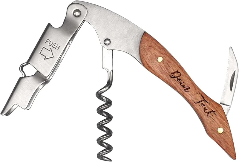 Besuche den Handmade-Store Premium Weinöffner mit persönlicher Gravur - Kellner-Korkenzieher - individuell graviert — Küche & Haushalt