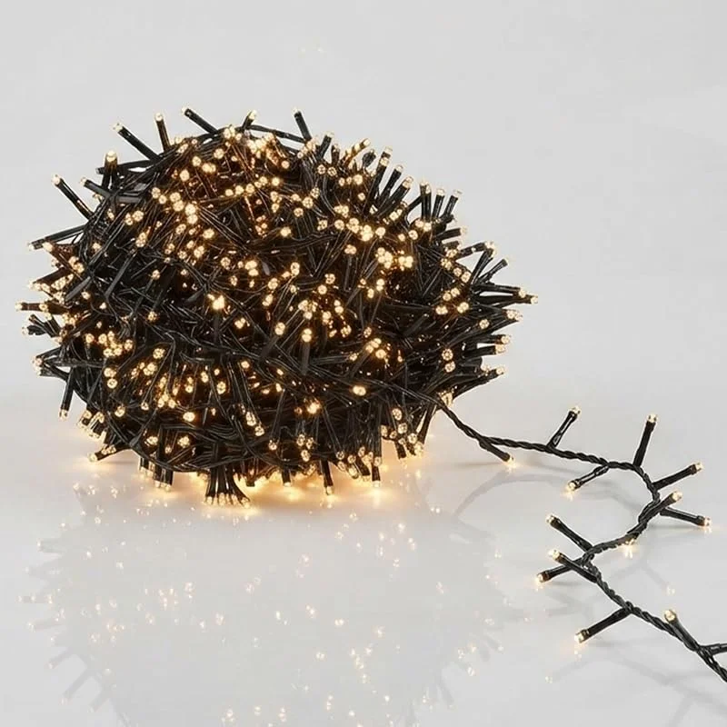 Besuche den Spetebo-Store Spetebo LED Büschel Cluster Lichterkette EXTRA warm weiß - 24 m, 1200 LED - Weihnachtsbaum Garten Deko Beleuchtung IP44 mit Stromkabel - Weihnachtsbeleuchtung für Innen + Außen