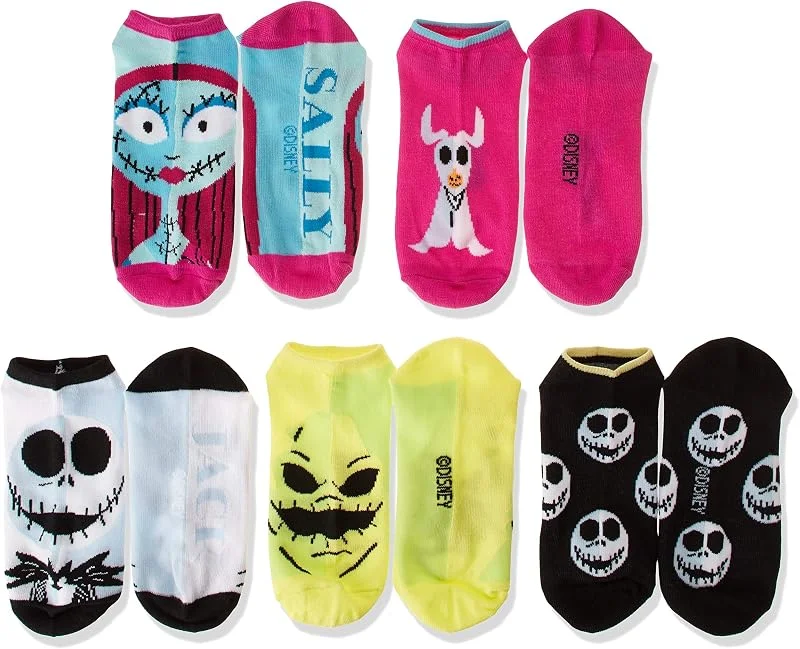 Besuche den Disney-Store Disney Nightmare Before Christmas Füßlinge für Damen, 5er-Packung — Weihnachtsdeko
