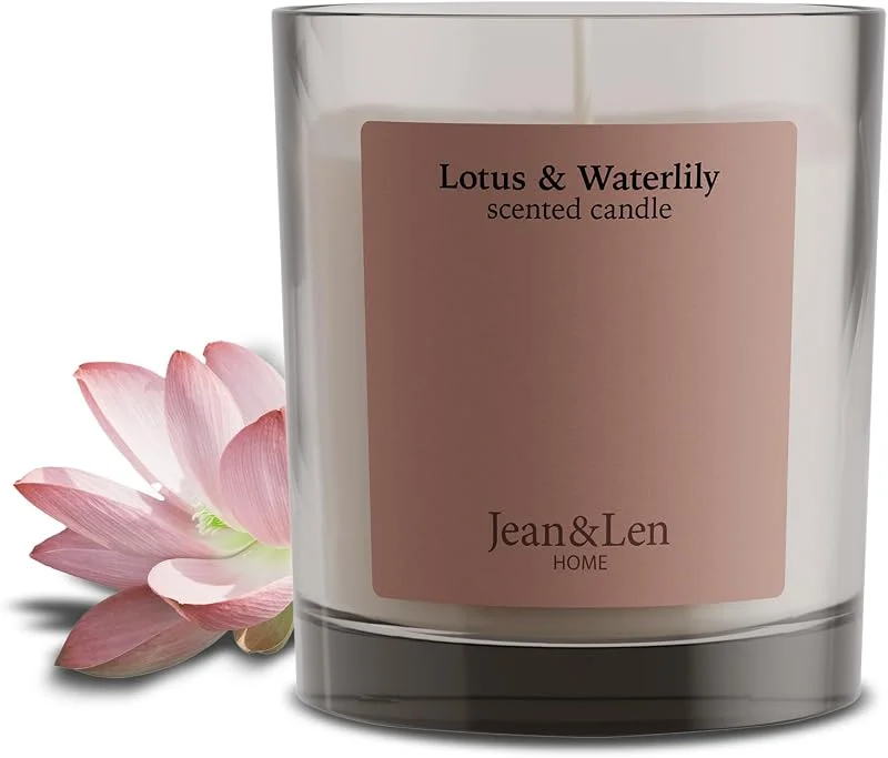 Besuche den Jean & Len-Store Jean & Len Scented Candle Lotus & Waterlily, vegan, 195 g — Kerzenlicht Abendessen