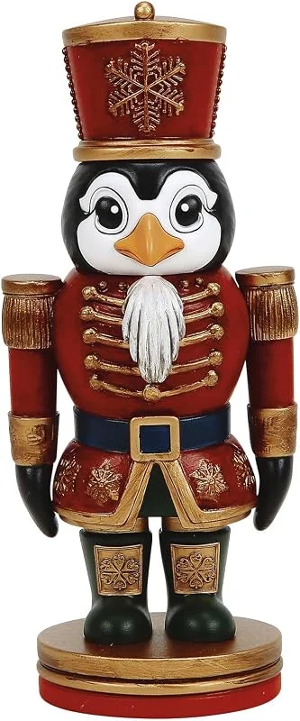 Marke: Department 56 Department 56 Nutquackers Weihnachts-Nussknacker-Figur, Pinguin, 16, 5 cm, Mehrfarbig — Weihnachtsdeko
