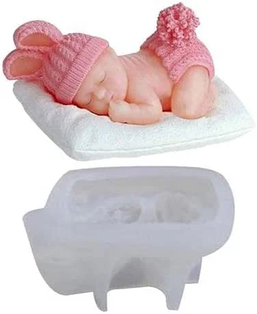 Marke: ARSBORUI 3D Silikonformen Schlafendes Baby Fondant Form Antihaft Babyform Kuchen Dekoration Backform Schokoladenform Pralinenform für Weihnachten Geburtstagsfeier Kuchen Schokolade Dessert — Weihnachtskueche