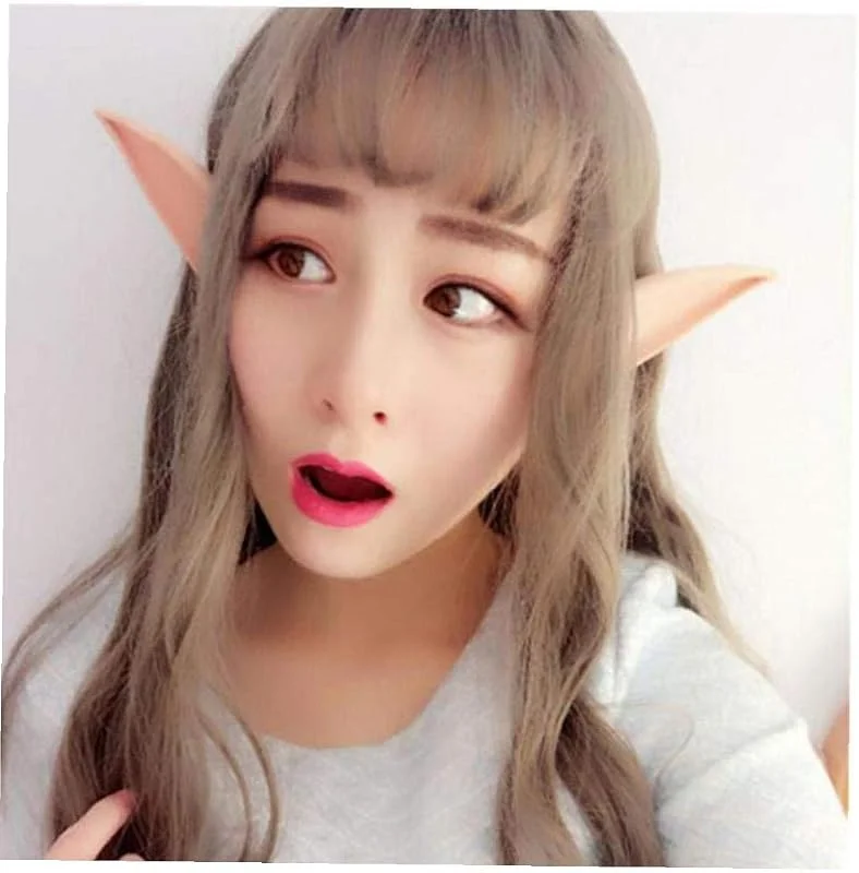 Marke: AMOYER 1 Paar 12cm Gummi Nette Hautfarbe Weiche Elf Ears Cosplay Langes Ohr Für Partei-Halloween-zubehör Ferien DIY Dekoration — Weihnachtsmode