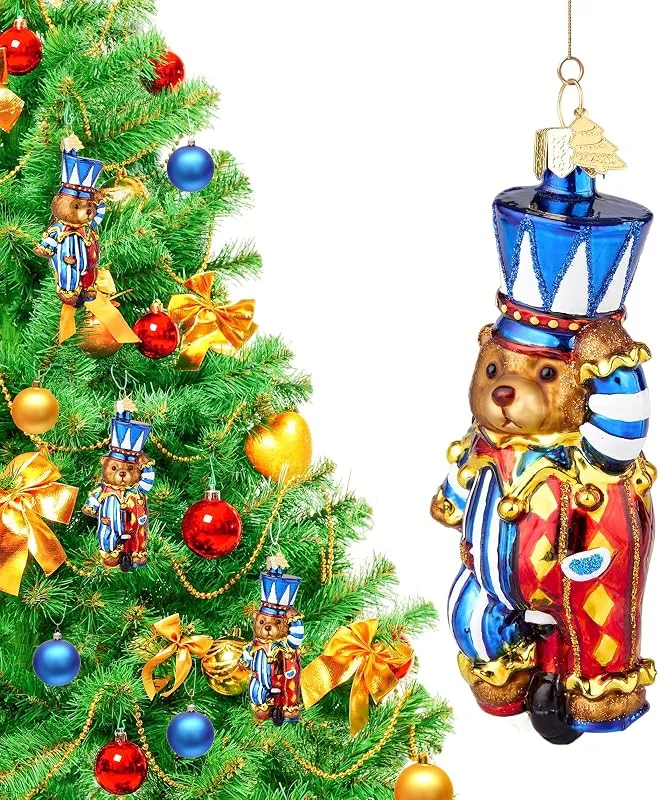 Besuche den Hzyc-Store Braunbär Weihnachtsbaumschmuck, Handgeblasenes Glas-Weihnachtsschmuck — Weihnachtsdeko