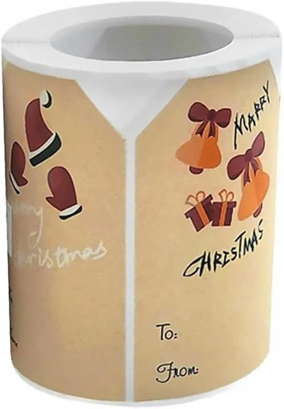 Marke: BESTOYARD BESTOYARD Weihnachtsaufkleber Etikettenaufkleber Rolle Selbstklebend — Geschenkverpackung