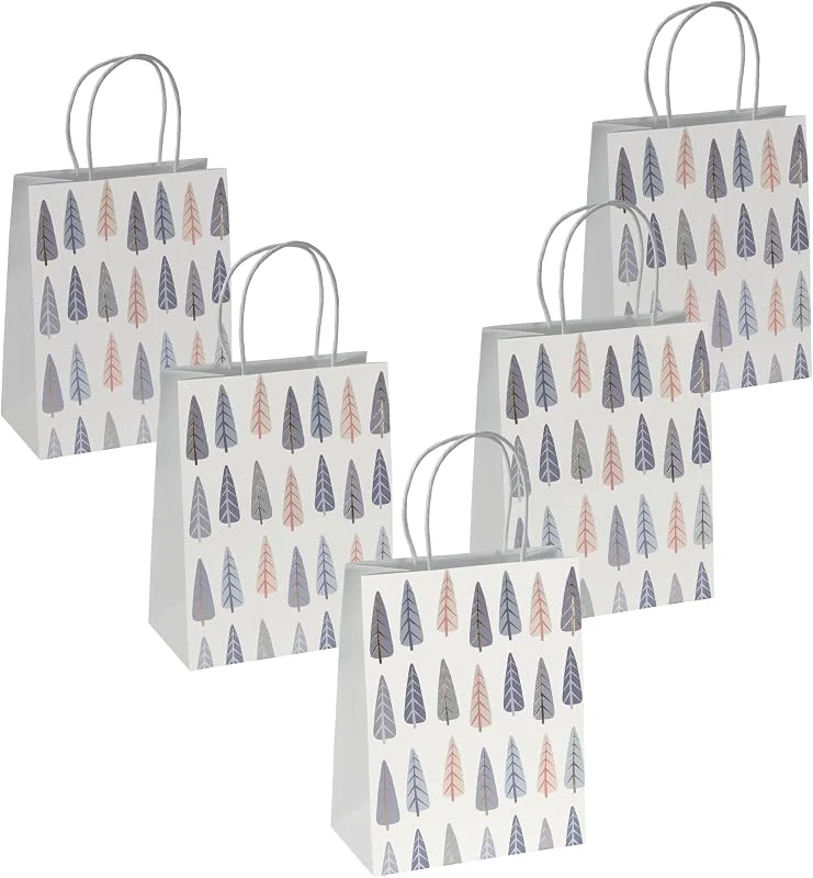 Besuche den Sigel-Store SIGEL Premium Geschenktüten Tannenbäume 18 x 23 cm 5er Set — Geschenkverpackung