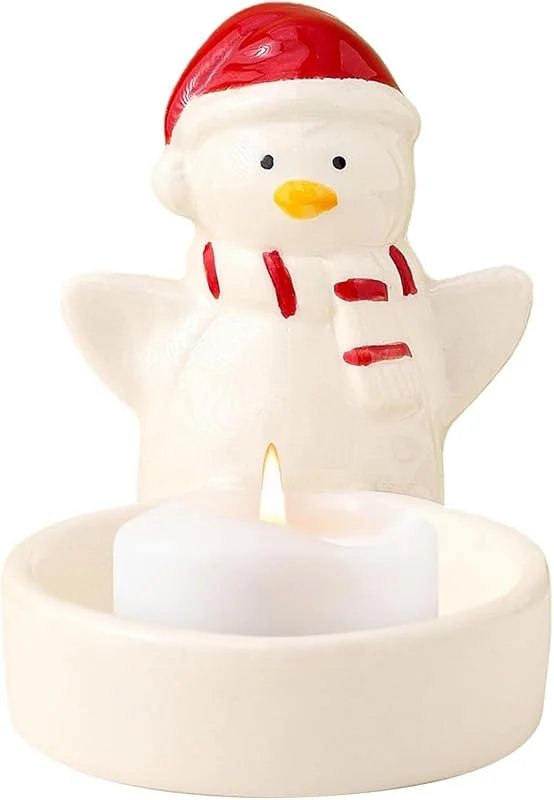 Marke: Generisch Teelichthalter für Weihnachten, Tischdekoration Design Mit Keramik - Dekoration für Weihnachtskerzenhalter - Für Esszimmer Hochzeit Haus Schlafzimmer Wohnzimmer Wohnung Büros — Advent und Tisch
