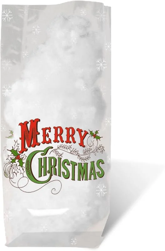 Besuche den Ursus-Store Ursus 5900000 - Geschenk Bodenbeutel, Frohe Weihnachten, 10 Stück, aus lebensmittelechter Folie, ca. 14, 5 x 23, 5 cm, transparent, bedruckt, ideal für kleine Überraschungen — Geschenkverpackung