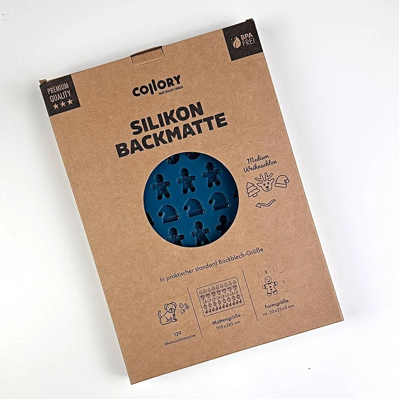 Besuche den Collory-Store Collory Medium Weihnachten (ca. 2, 5 cm) Silikon Leckerli Backmatte, Hundekekse DIY, Schokoladenform, Bonbonform, Christmas, antihaftend und lebensmittelecht (BPA-Frei) — Weihnachtskueche