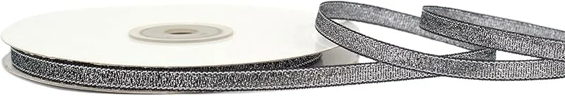 Besuche den Creativery-Store Lurexband 6mm x 32m Rolle - Netzband mit Glitzer Effekt - Dekoband zum Basteln & Dekorieren - Schleifenband für Hochzeit Weihnachten Geburtstag - Geschenkband Weihnachtsband - Schwarz Silber — Geschenkverpackung