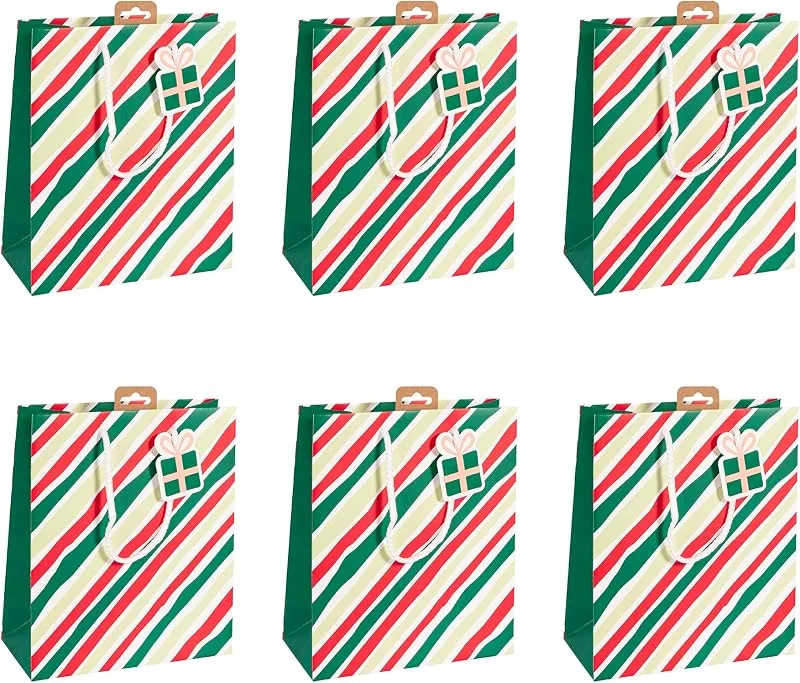 Besuche den Eurowrap-Store Eurowrap X-30882-3Cpack 6 Geschenktaschen Excellia 21, 5x10, 2x25, 3cm Streife — Geschenkverpackung