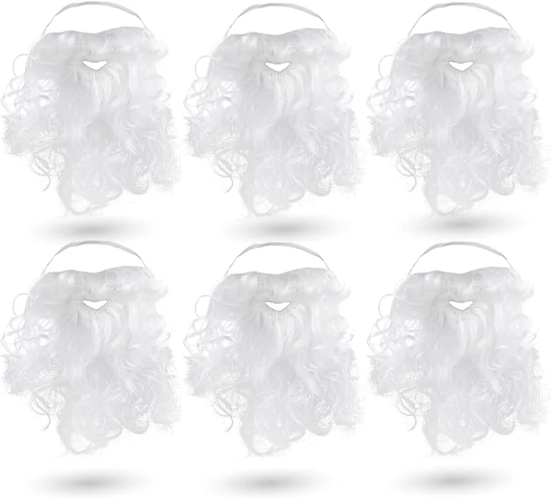 Besuche den TK Gruppe Timo Klingler-Store TK Gruppe Timo Klingler 60x Weihnachtsmannbart - Nikolausbart Bart weiß - zum Verkleiden als Nikolaus - Weihnachtsmann - Santa - Weihnachten — Weihnachtsmode
