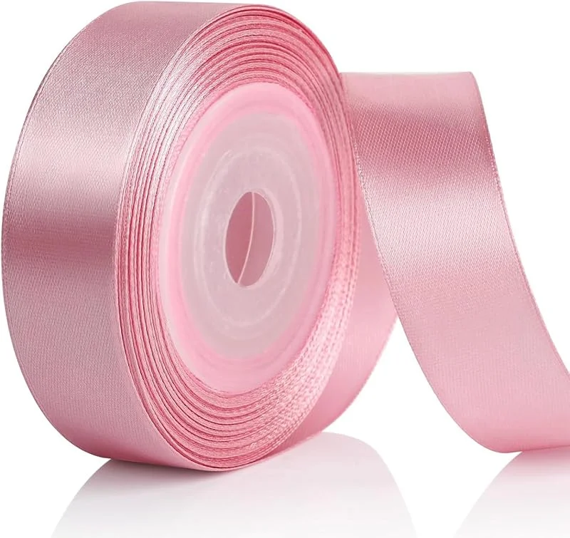 Marke: AiQInu AiQInu Satinband Roségold, 25mm 22 Meters Satin Dekoband Rosa Präsent Geschenkband breit, Stoffband für Kleid Hochzeit, Geburtstag Geschenke, Satin Dekoband, Deko Band Geschenkverpackung